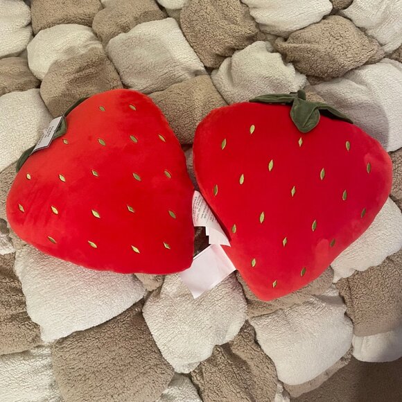 Five Below Viral Strawberry Pillow Set (2 pillows) Room2Room - Picture 2 of 2